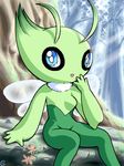  celebi forest furry g-sun lowres nature pokemon thinking tree wings 