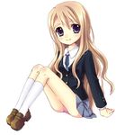  bad_id bad_pixiv_id bad_proportions blonde_hair blue_eyes haruno_ichigo k-on! kneehighs kotobuki_tsumugi long_hair panties pantyshot pantyshot_(sitting) polka_dot polka_dot_panties school_uniform sitting socks solo underwear white_legwear 