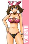  1girl bikini breasts female haruka_(pokemon) pokemon solo swimsuit tsumitani_daisuke 