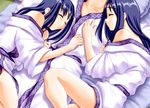  blue_hair game_cg hatsune_no_naisho!! kurusugawa_ayaka kurusugawa_serika leaf_(studio) minazuki_tooru multiple_girls siblings sisters sleeping to_heart 