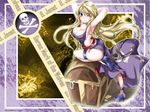  armpits artist_request belt blonde_hair blue_eyes bonne_jenet breasts butt_crack dress fatal_fury heart large_breasts long_hair mark_of_the_wolves one_eye_closed pirate skull snk solo treasure_chest wallpaper 