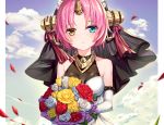  bicolored_eyes clouds cropped fate/grand_order fate_(series) flowers frankenstein pink_hair tagme_(artist) 