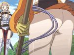  animated animated_gif gif leina lowres no_panties nowa queen&#039;s_blade queen's_blade skirt wind wind_lift 