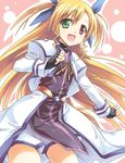  blonde_hair heterochromia kusakami_akira long_hair lyrical_nanoha mahou_shoujo_lyrical_nanoha_strikers ribbon solo vivio 