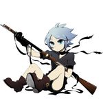  blue_eyes boots fubuki_shirou gun inazuma_eleven inazuma_eleven_(series) shota trap weapon white_hair 