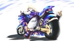  blonde_hair ground_vehicle highres long_hair motor_vehicle motorcycle shiba_yuuki solo touhou yakumo_yukari 