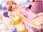  bikini multiple_girls power_dolls purple_hair swimsuit 