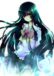  bad_id bad_pixiv_id black_hair blue_eyes bow houraisan_kaguya japanese_clothes long_hair rarami ribbon solo standing touhou very_long_hair 