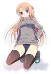  bad_id bad_pixiv_id buruma cameltoe long_hair orange_hair original ribbon solo sumii thighhighs zettai_ryouiki 