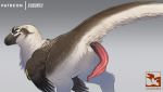  2019 animal_genitalia beak butt cloaca dakotaraptor dinosaur erection feathered_dinosaur feathers feral fur male nude penis qwertydragon reptile saurian scalie solo theropod unusual_penis 