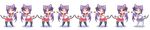  animal_ears animated animated_gif bad_id bad_pixiv_id blue_eyes blush cat_ears cat_tail dancing highres hiiragi_kagami kyu_kyu_kyu_nyaa long_hair long_image lucky_star monster_hunter nakki odd_one_out parody purple_hair ryouou_school_uniform school_uniform serafuku tail thighhighs twintails wide_image 