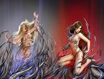  blue_eyes danielle_baptiste red_eyes sara_pezzini stjepan_sejic tentacle witchblade 