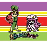  chop_chop_master_onion cosplay crossover hong_meiling hong_meiling_(cosplay) m-1_grand_prix parappa parappa_the_rapper parody patchouli_knowledge patchouli_knowledge_(cosplay) touhou 