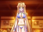  1girl arabian_clothes belly_dancer blonde_hair blue_eyes breasts inda_no_himekishi_jeanne janne jeanne_grenoble large_breasts long_hair princess_knight_janne sexy small_waist solo thigh_gap thighs uncensored 