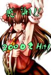  armpits breasts hakurei_reimu hits irusu medium_breasts sideboob solo touhou 