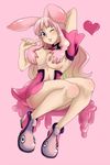  1girl @@@ animal_ears bad_id bad_pixiv_id bare_legs breasts bunny_ears goo_girl large_breasts legs melona monster_girl one_eye_closed prehensile_hair queen's_blade revealing_clothes solo 