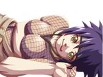  :q breasts fishnets large_breasts lowres mitarashi_anko naruto naruto_(series) short_hair solo tongue tongue_out transparent_background yuriasu 