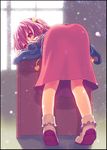  ass bad_id bad_pixiv_id bent_over from_behind kiira komeiji_satori looking_back pink_eyes purple_hair short_hair skirt solo touhou window 