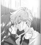  bishoujo_senshi_sailor_moon crying cuddle cuddling embrace hug kaiou_michiru long_hair lowres rain short_hair tears ten'ou_haruka tenou_haruka yuri 