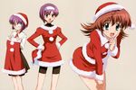  absurdres christmas ef eyepatch highres huge_filesize miyamura_miyako multiple_girls santa_costume shindou_chihiro shindou_kei sugiyama_nobuhiro 