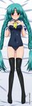  cameltoe canal_vorfeed clothed erect_nipples lost_universe sugimura_tomokazu the_bed thighhighs twintails 