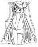  demon full_body greyscale hanbok jpeg_artifacts kneeling korean_clothes monochrome nakajima_yuka ragnarok_online sohee solo 