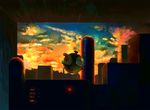  bad_pixiv_id city cloud gen_1_pokemon magnemite no_humans pokemon pokemon_(creature) sky sunset tanabata_suika 