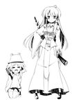  greyscale katana kiku_hitomoji kochiya_sanae monochrome moriya_suwako multiple_girls sword touhou weapon 