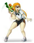  areolae bouncing_breasts breasts female female_only inkling nintendo nipples sinensian solo splatoon 
