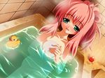  bath candle covering figu@mate game_cg green_eyes mitsuki_mantarou red_hair rubber_duck solo 