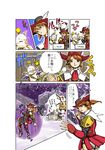  artist_request bangs comic final_fantasy final_fantasy_xi highres hume moogle red_hair red_mage short_hair translated 