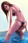  ass bad_anatomy bad_id bad_pixiv_id barefoot bikini brown_hair butt_crack dodon_(reina) feet final_fantasy final_fantasy_vii long_hair side-tie_bikini solo swimsuit tifa_lockhart water wet 