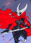  2019 4_fingers abdomen anthro arthropod clothed clothing digital_media_(artwork) hollow_knight hornet_(hollow_knight) insect melee_weapon solo stinger thin_waist weapon wide_hips zummeng 