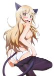  :o animal_ears ass blonde_hair blush breasts dressing embarrassed flat_chest from_behind glasses highres leg_up long_hair looking_back megami nipples non-web_source nude_filter onoda_masahito open_mouth panties pantyhose perrine_h_clostermann sideboob small_breasts solo standing strike_witches surprised tail third-party_edit topless transparent_background underwear underwear_only white_panties world_witches_series yellow_eyes 