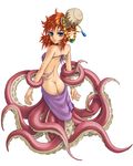  ass blue_eyes kenkou_cross kenkou_kurosu mamono_girl_lover monster_girl monster_girl_encyclopedia octopus red_hair scylla scylla_(mamono_girl_lover) tentacle tentacle_girl 