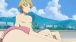 1girl ass beach bikini cloud day fujioka minami-ke minami_haruka outdoors screencap sky swimsuit 
