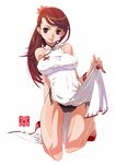  china_dress chinese_clothes dress dress_lift duplicate highres panties pantyshot resized solo sonobe_kazuaki underwear upscaled 