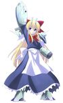  batsu blonde_hair blue_eyes doll empty_eyes gundam mecha_musume ribbon shanghai_doll solo touhou turn_a_gundam turn_x 