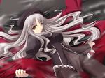  cameltoe caren_hortensia fate/hollow_ataraxia fate/stay_night fate_(series) layered_sleeves long_hair pantyhose satomi shroud_of_magdalene silver_hair solo 