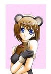  animal_ears gloves hair_ornament lyrical_nanoha mahou_shoujo_lyrical_nanoha mahou_shoujo_lyrical_nanoha_a's raccoon_ears solo x_hair_ornament yagami_hayate 