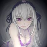  :q artist_request bra breasts cleavage doll_joints hairband licking_lips lingerie lowres medium_breasts naughty_face panties pink_eyes rozen_maiden silver_hair solo suigintou tongue tongue_out underwear underwear_only white_hair 