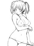  :p bikini bikini_pull breasts copyright_request covered_nipples greyscale large_breasts lineart lowleg lowleg_bikini monochrome nishiyama_maruta pulled_by_self short_twintails sketch solo swimsuit tongue tongue_out twintails 