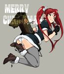  ass bad_id bad_pixiv_id black_gloves christmas gloves long_hair m202 multishot_rocket_launcher panties pantyshot red_hair rocket_launcher solo tarou2 tengen_toppa_gurren_lagann thighhighs twintails underwear upskirt weapon white_panties yoko_littner 