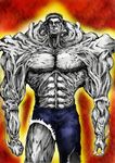  blastbeat commentary_request grey_skin male_focus muscle solo toguro_otouto yuu_yuu_hakusho 