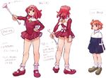  ass bare_legs cross culotte la_pucelle multiple_girls pink_hair prier production_art red_hair ryoji_(nomura_ryouji) short_hair smile thighs twirl_baton 