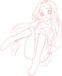  code_geass covering long_hair monochrome nude saga_inu socks solo sumeragi_kaguya 