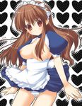  asahina_mikuru breasts lowres maid maid_uniform panties striped striped_panties suzumiya_haruhi_no_yuuutsu underwear 