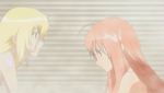  2girls animated animated_gif blush cute gif kiss kyoshiro_to_towa_no_sora kyoushirou_to_towa_no_sora lowres multiple_girls nude yuri 