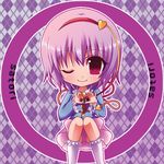  bad_id bad_pixiv_id banned_artist chibi eyes hairband heart heart_hands komeiji_satori panties pink_eyes purple_hair short_hair smile solo touhou underwear yuuka_nonoko 