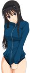  amagami black_hair blue_eyes buruma covering covering_crotch hairband highres jacket kamimiya long_hair morishima_haruka shirt_tug solo 